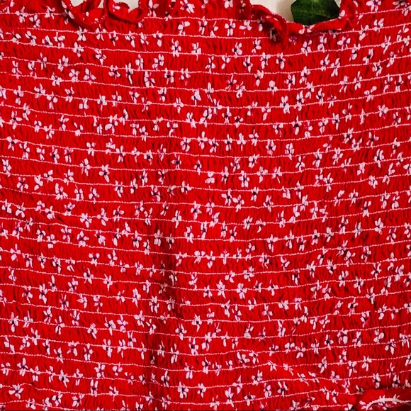 🚨SOLD🚨John Galt  Floral Smocked Cleo Tube Top - Picture 6 of 8